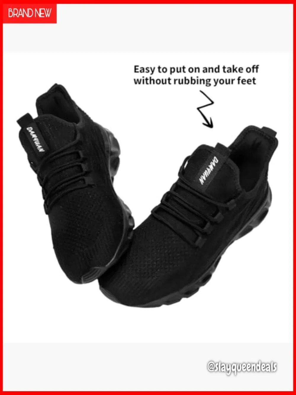 Lightweight Mesh Athletic Shoes with Memory Foam, Non-Slip Sole